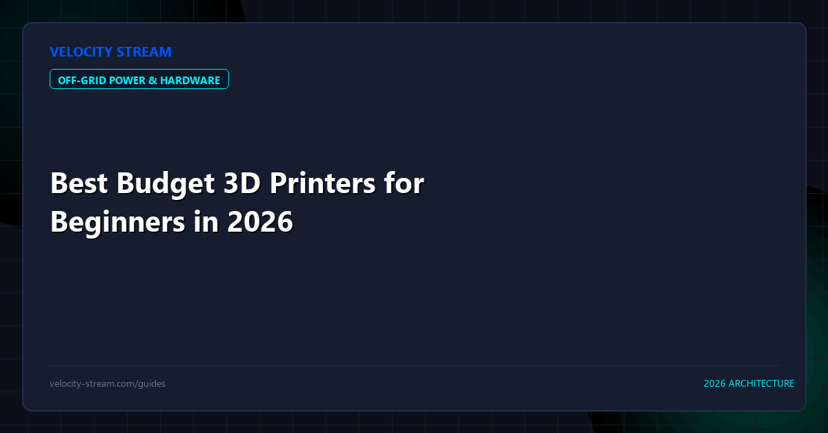 Best Budget 3D Printers for Beginners in 2026