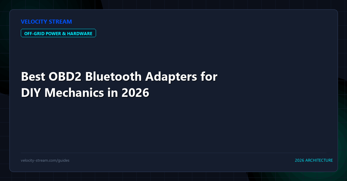 Best OBD2 Bluetooth Adapters for DIY Mechanics in 2026