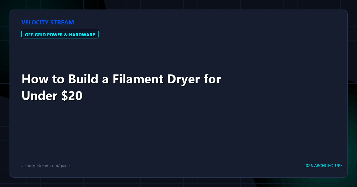 How to Build a Filament Dryer for Under $20