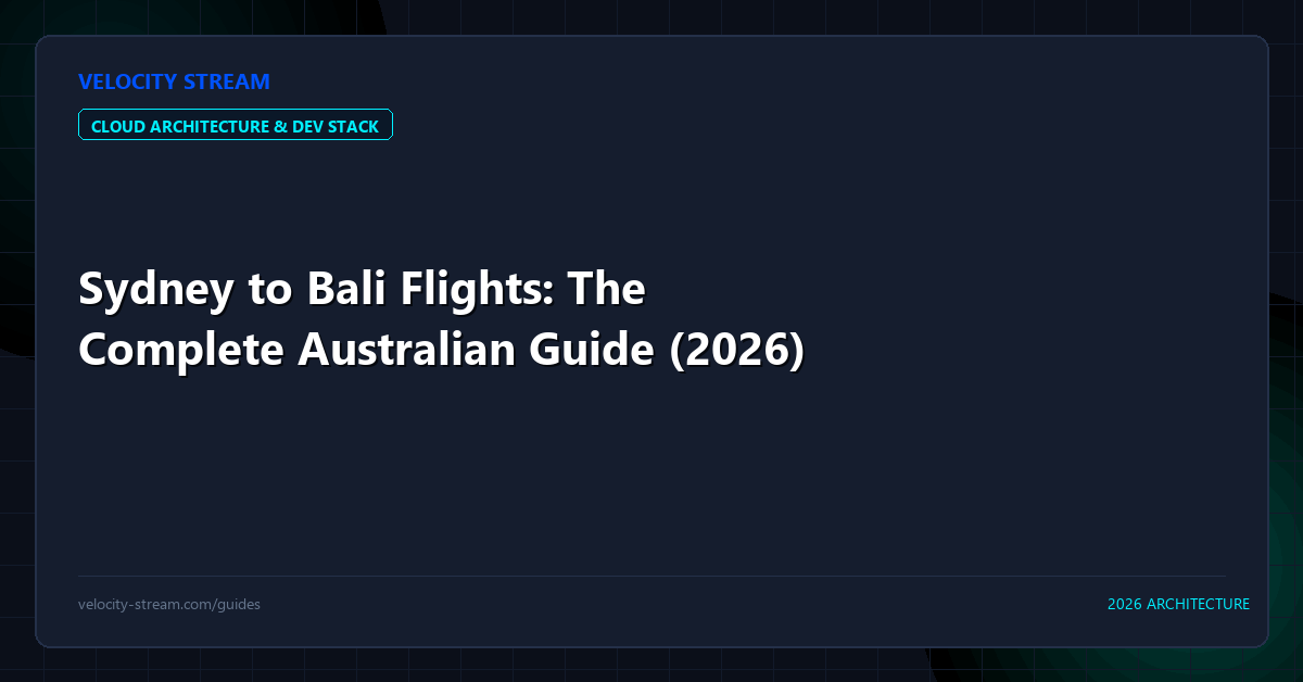 Sydney to Bali Flights: The Complete Australian Guide (2026)