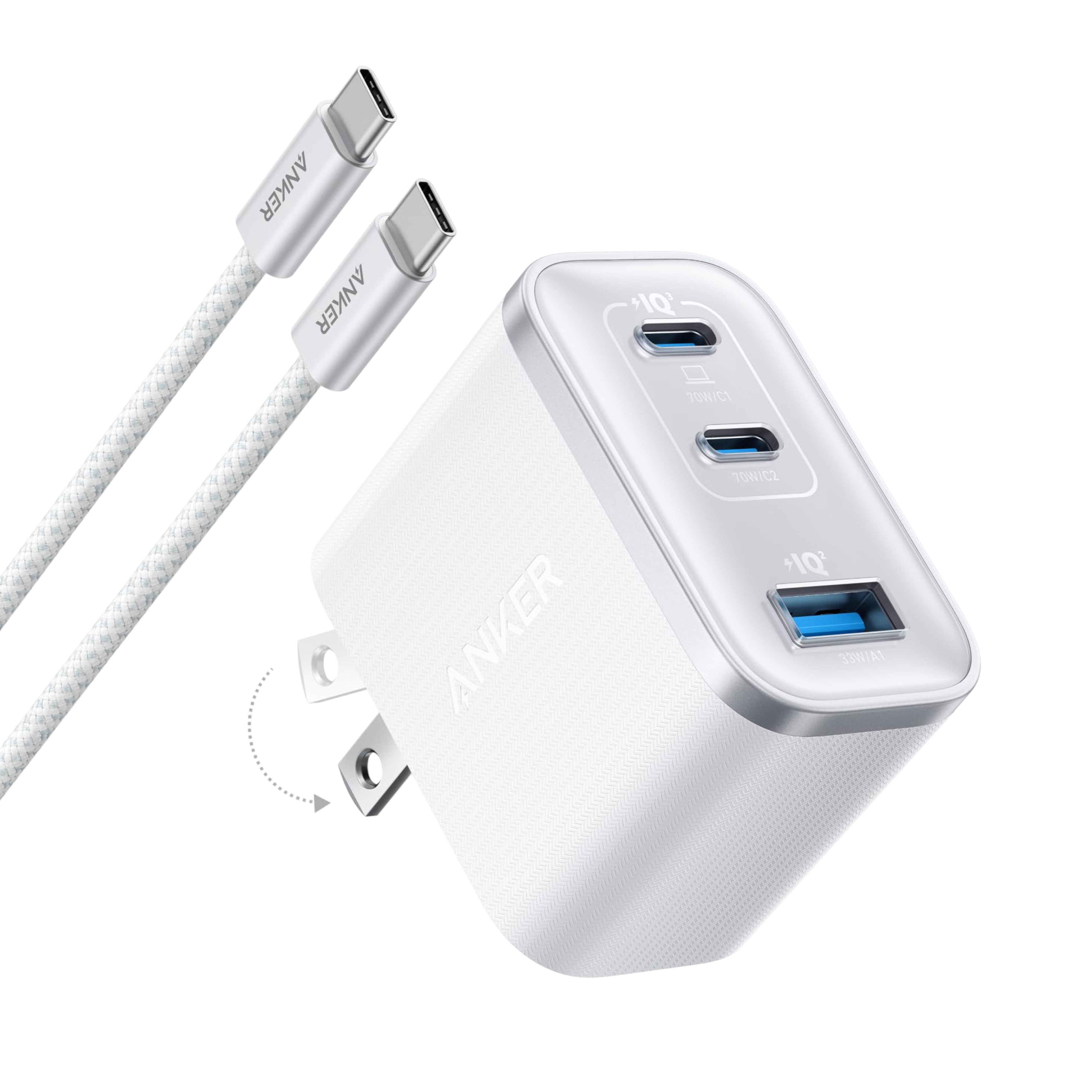 Anker Nano Charger (70W, 3 Ports)