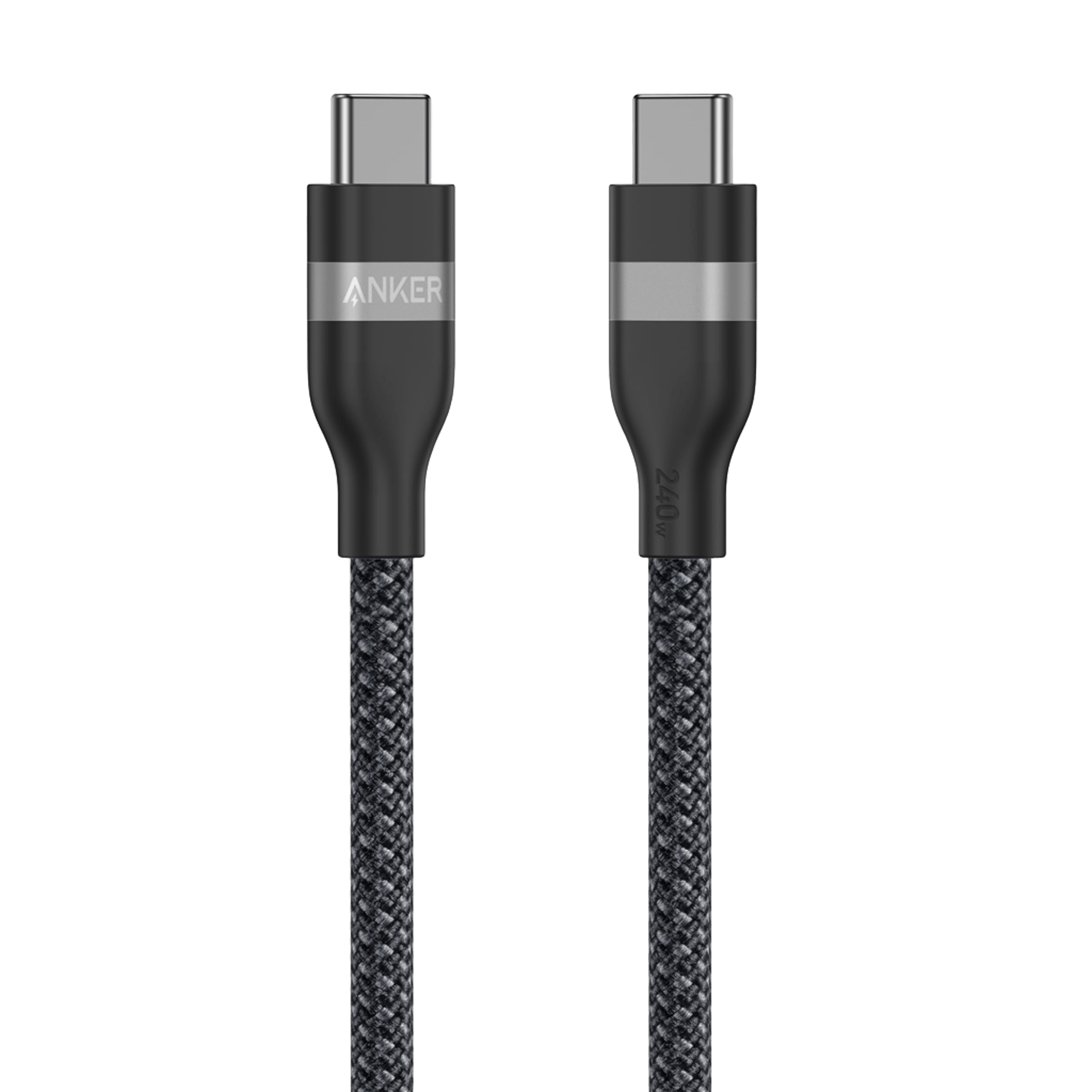 Anker USB-C to USB-C Cable (3 ft / 6 ft, 240W, Upcycled-Braided)